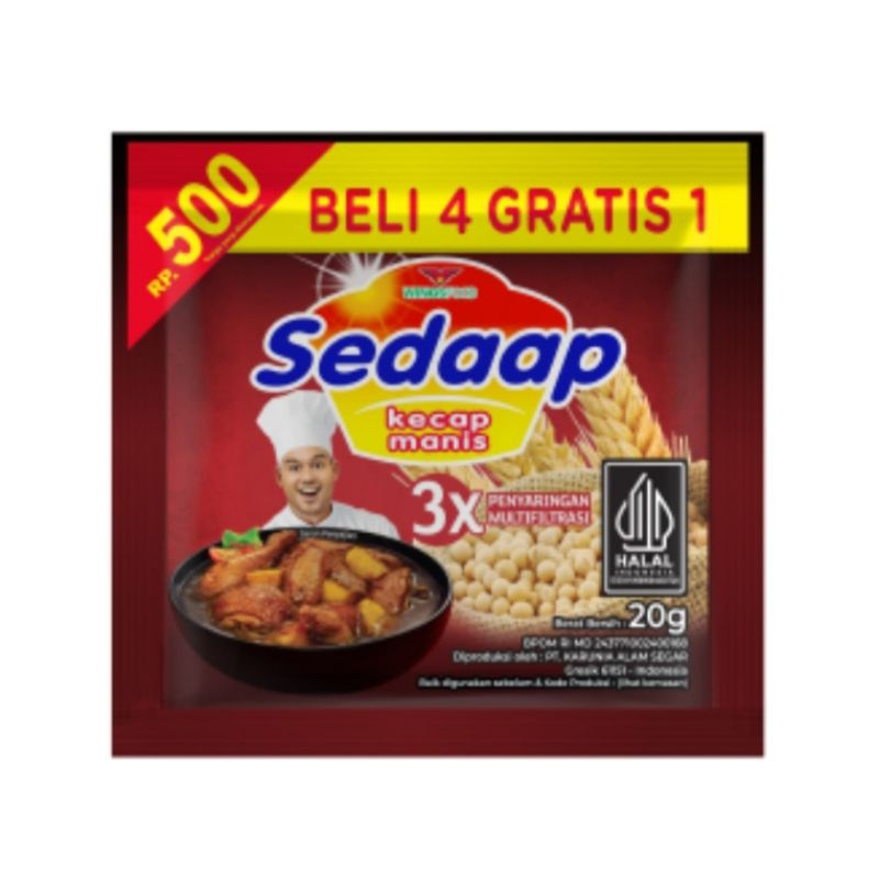 KECAP MANIS SEDAP SACHETET 20G - Gambar Produk