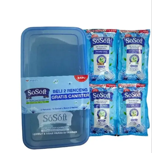 SOSOFT DETERJEN CAIR SASET - Gambar Produk