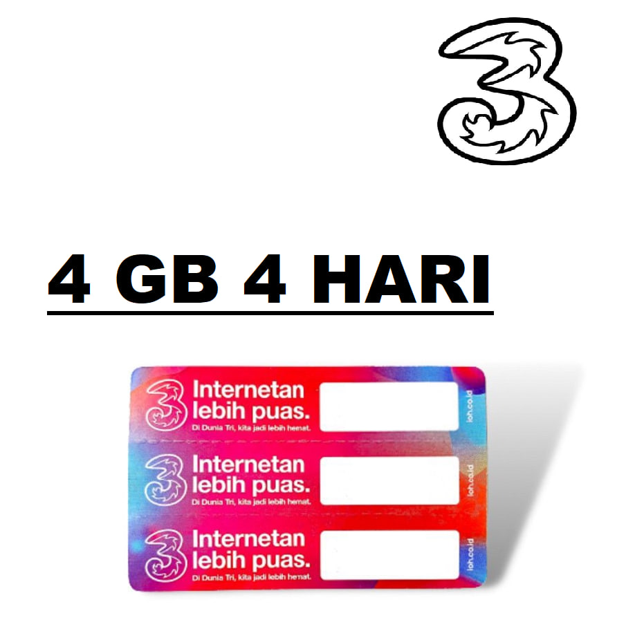 VOUCHER TRI 4 GB 4 HARI - Gambar Produk