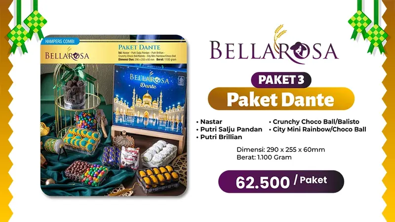 PAKET THR LEBARAN :  PAKET DANTE BELLAROSA - Gambar Produk