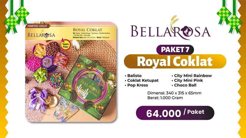 PAKET THR LEBARAN :  PAKET ROYAL COKLAT BELLAROSA - Gambar Produk