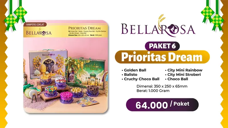 PAKET THR LEBARAN :  PAKET PRIORITAS DREAM BELLAROSA - Gambar Produk